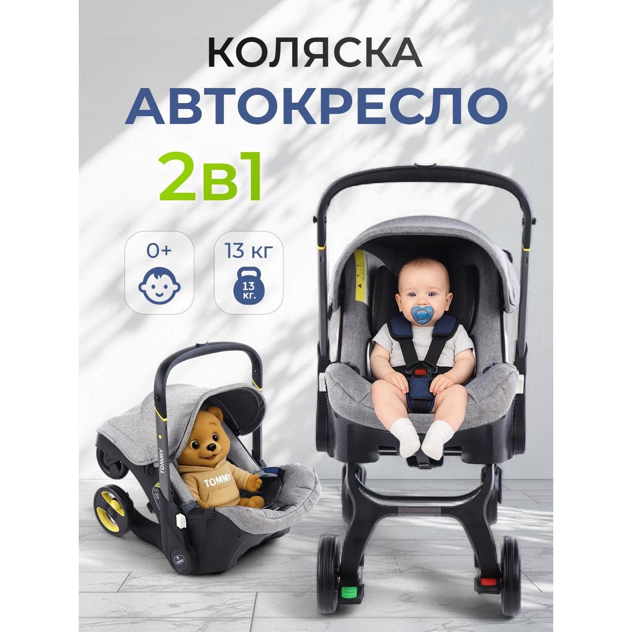 Коляска TOMMY Smart светло-серый