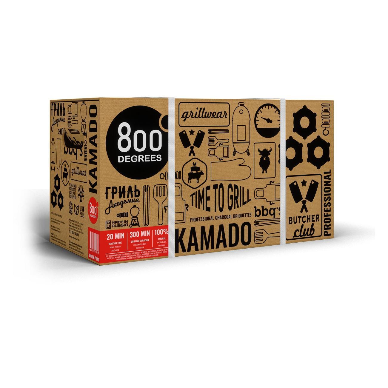 Брикеты угольные 800 Degrees 800DGR-PRO10K