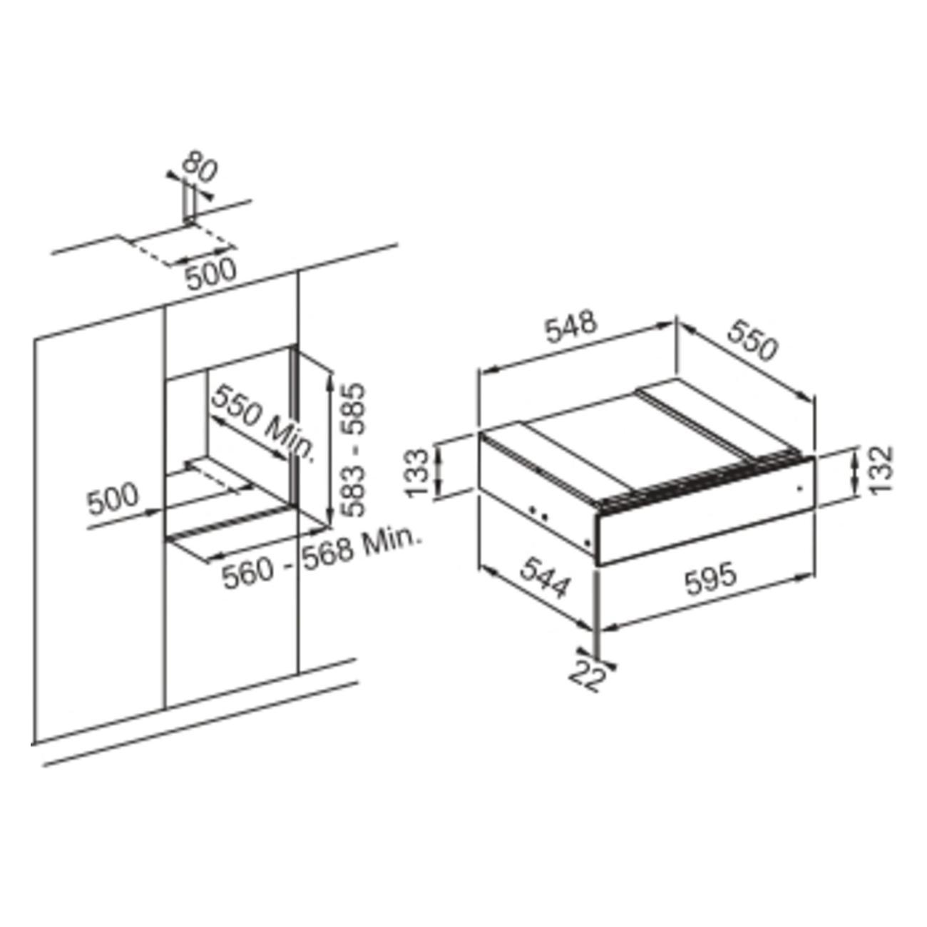 Встраиваемый подогреватель для посуды Franke FMY 24 WCR BK