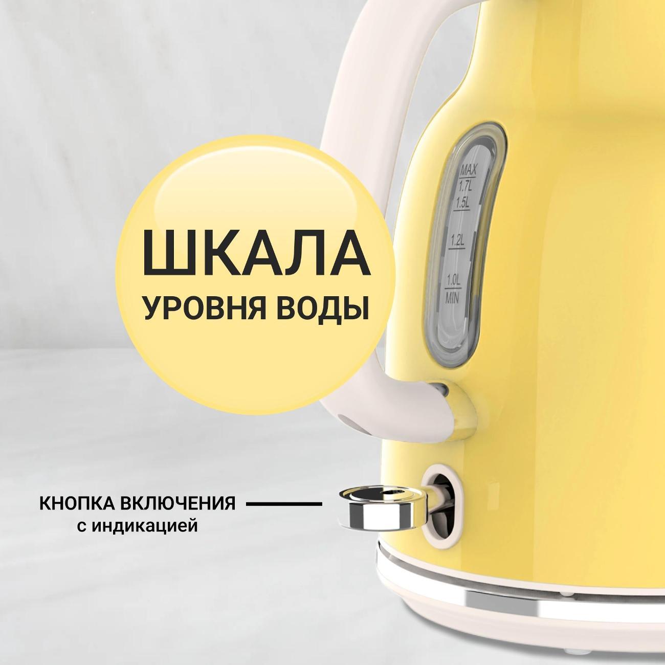 Электрочайник Tesler KT-1760 YELLOW