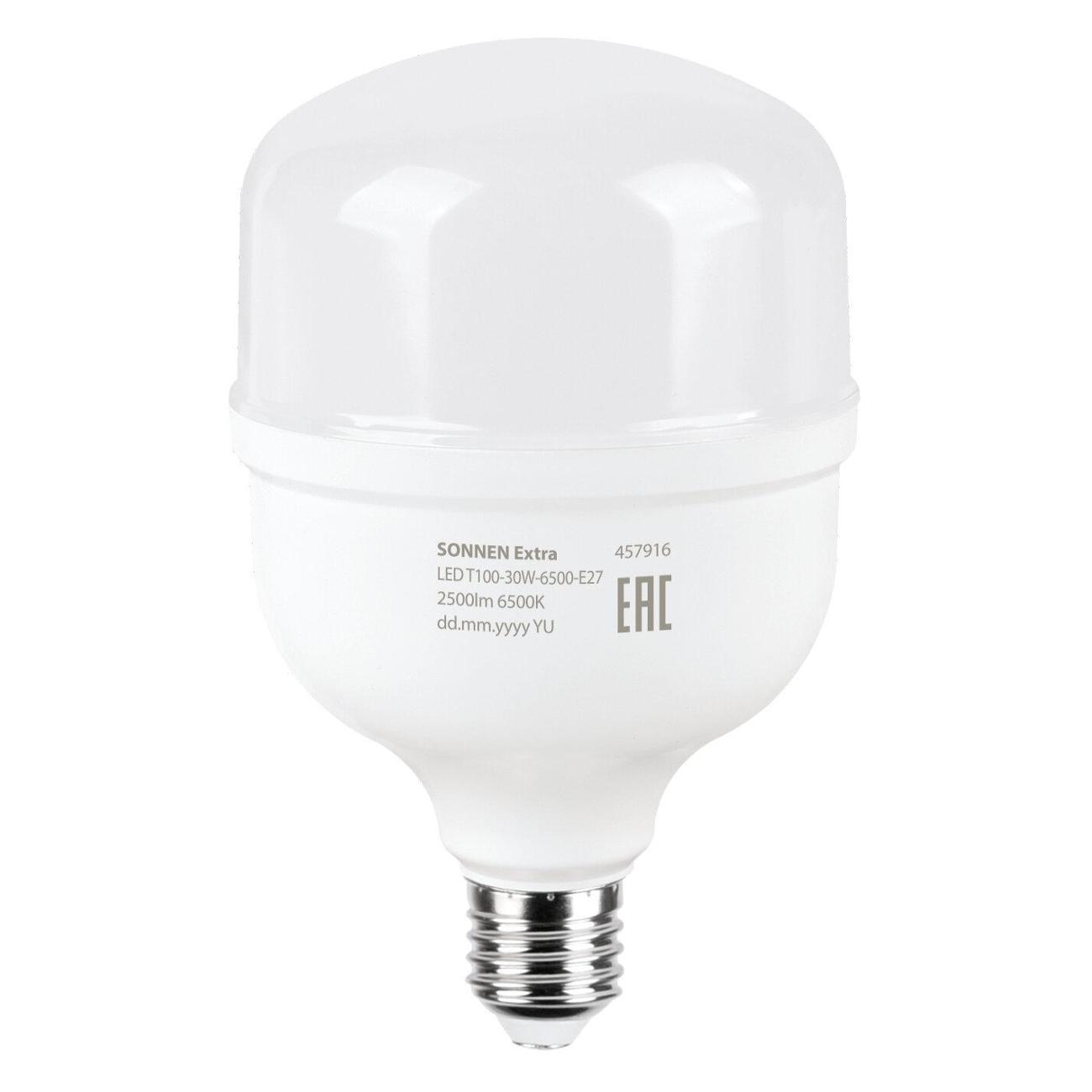 Лампа Sonnen EXTRA 30 (250) Вт Е27 цилиндр холодный белый LED