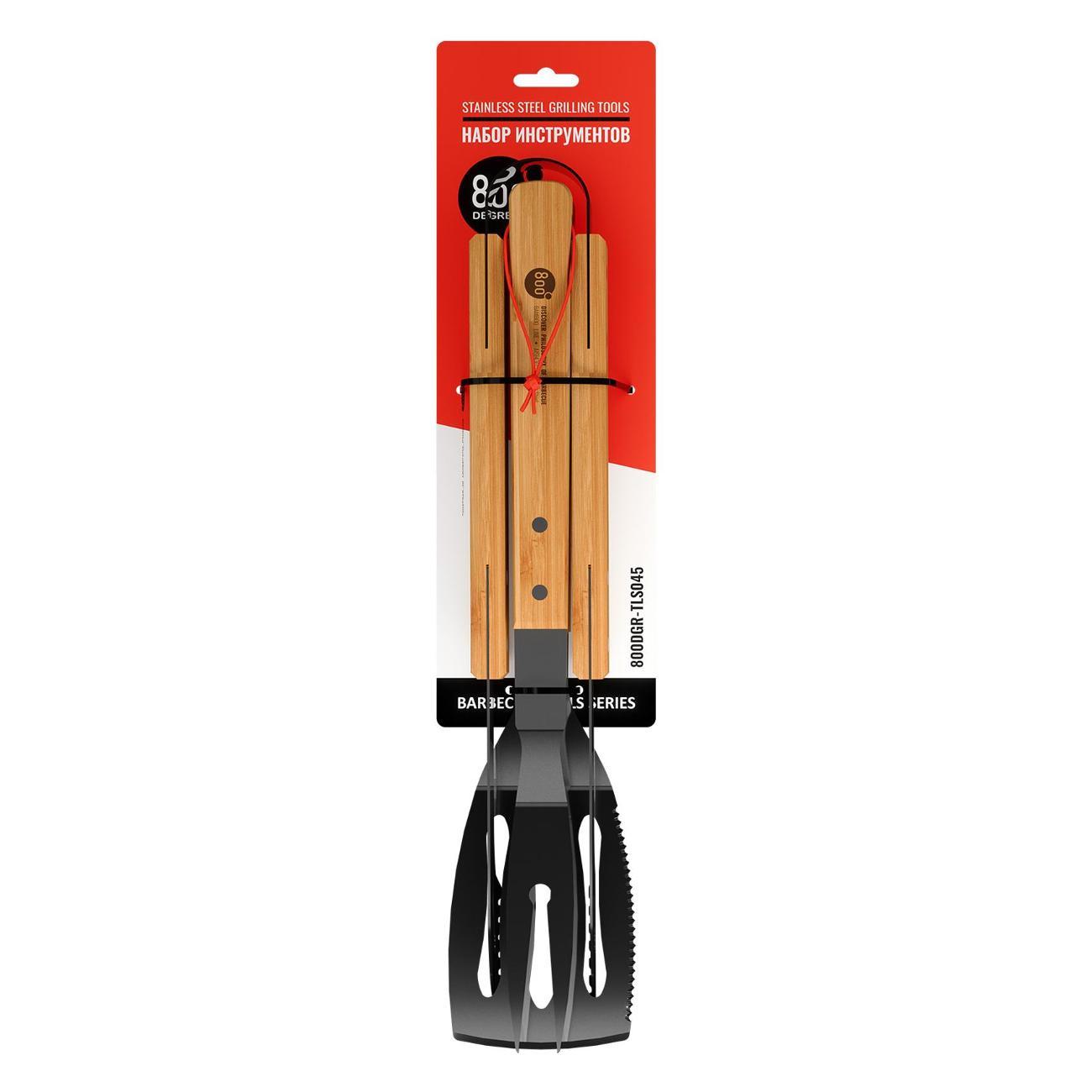 Щипцы для гриля и барбекю 800 Degrees Red Line (800DGR-TLS045)