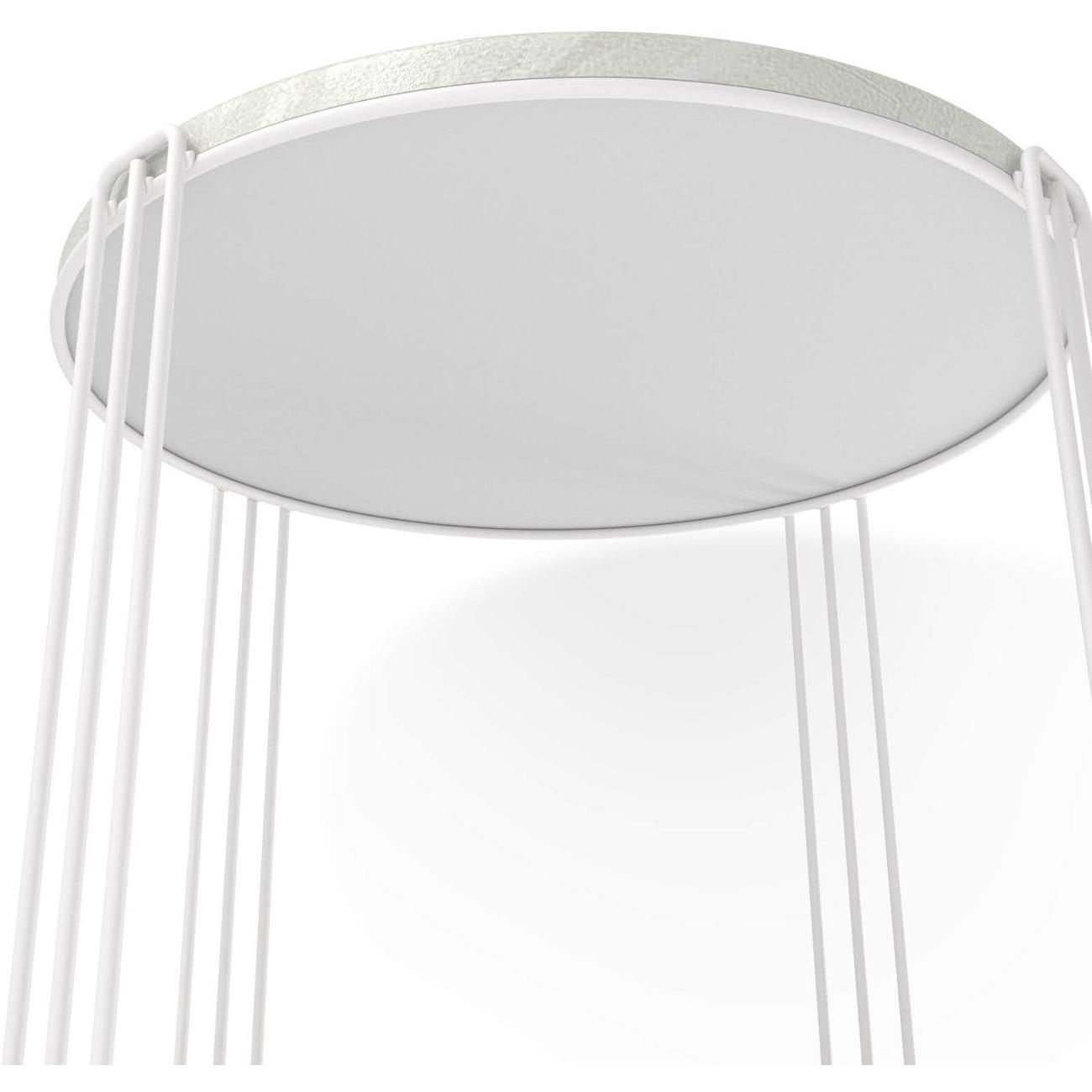 Стол журнальный Sheffilton SHT-CT33-1 белый муар/бетон лофт