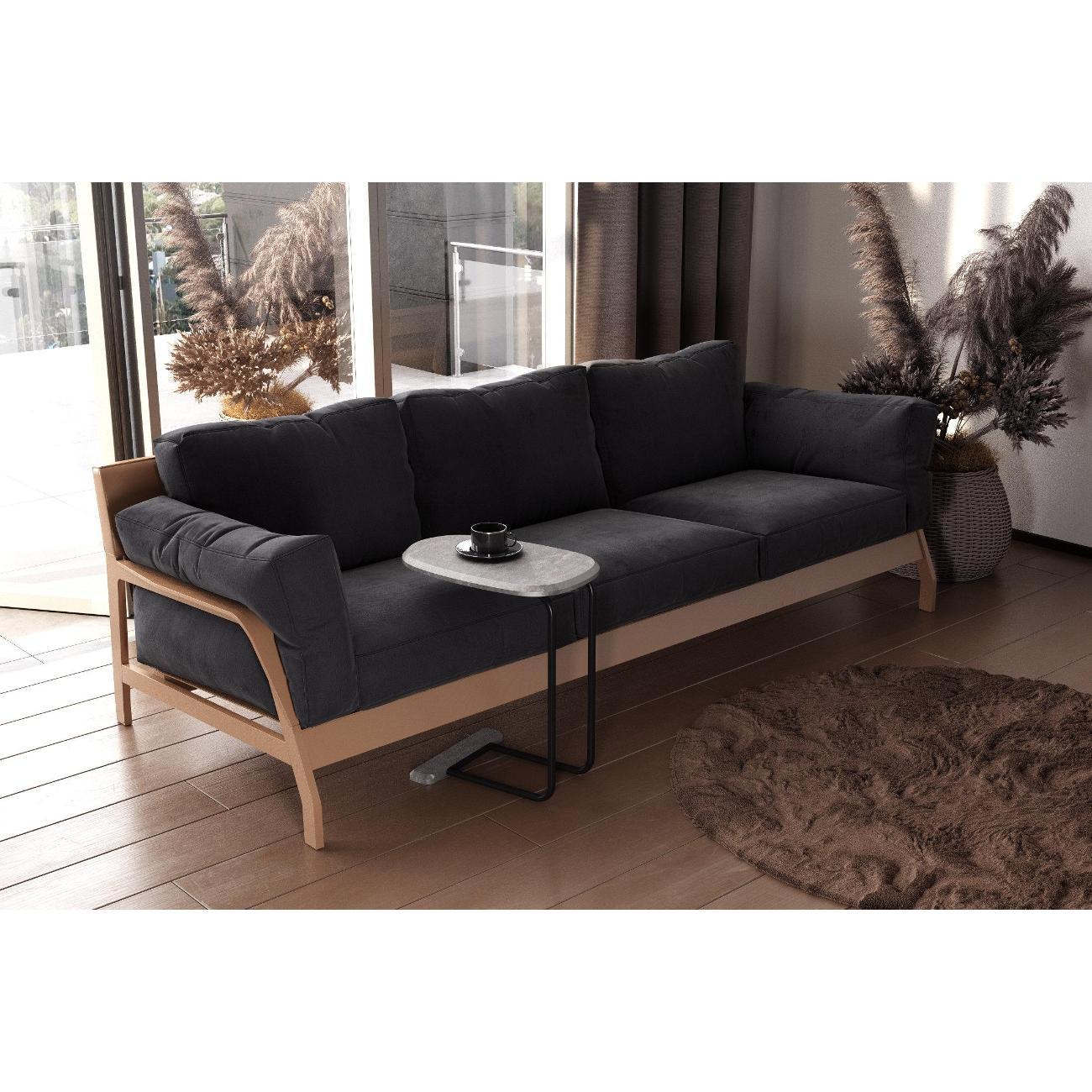 Стол журнальный Sheffilton SHT-CT23 черный муар/мокрый асфальт