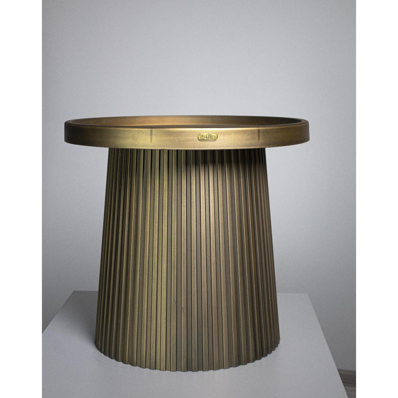 Стол журнальный Sheffilton SHT-CT94 патина золотая