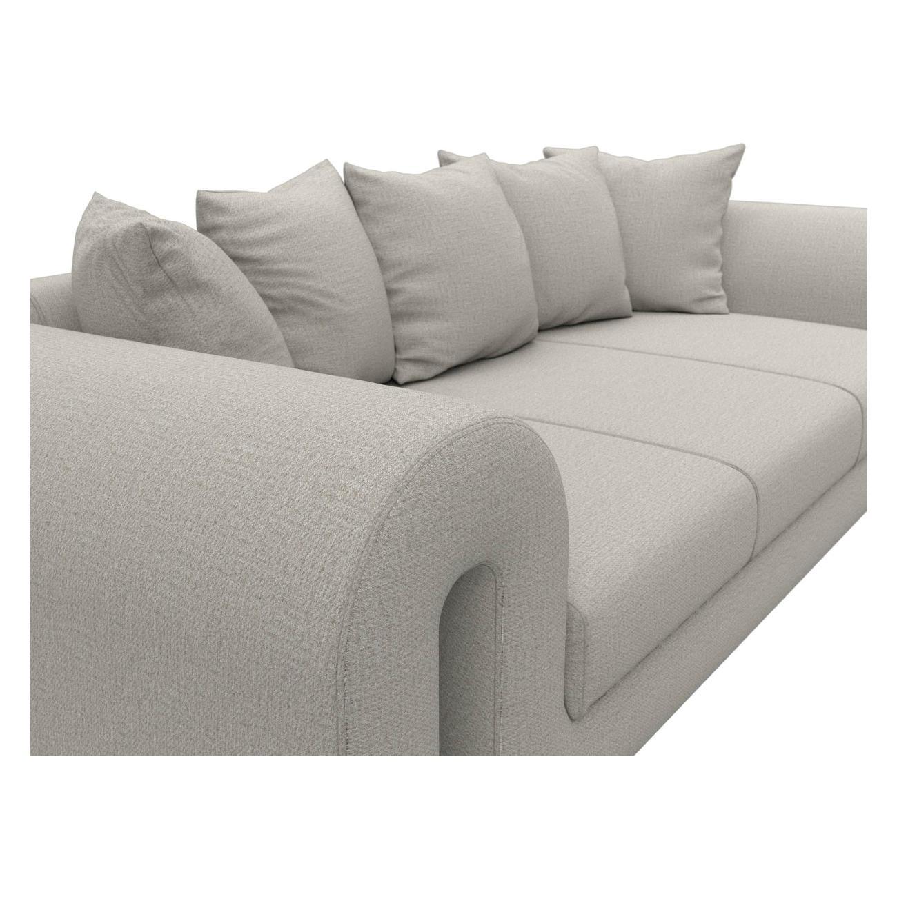 Диван Лига Диванов Волна рогожка Амур бежевый