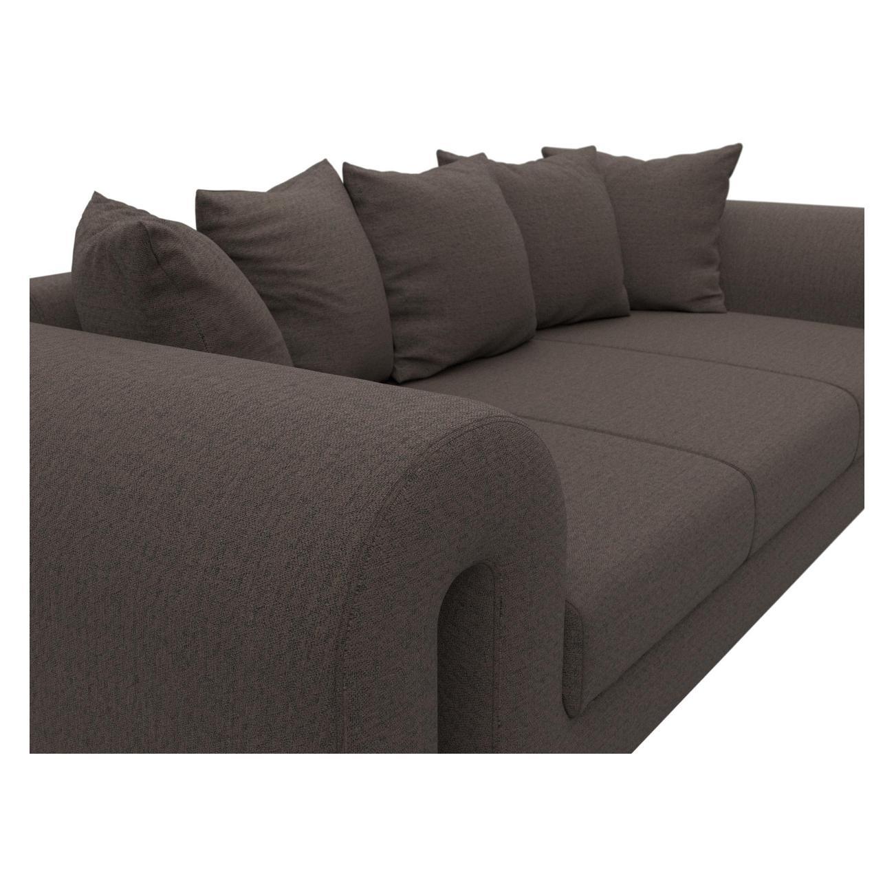 Диван Лига Диванов Волна рогожка Амур коричневый