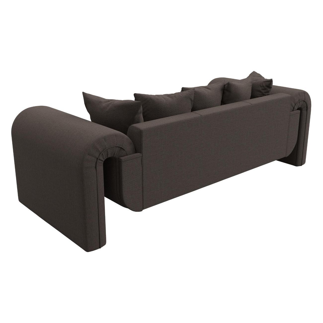 Диван Лига Диванов Волна рогожка Амур коричневый