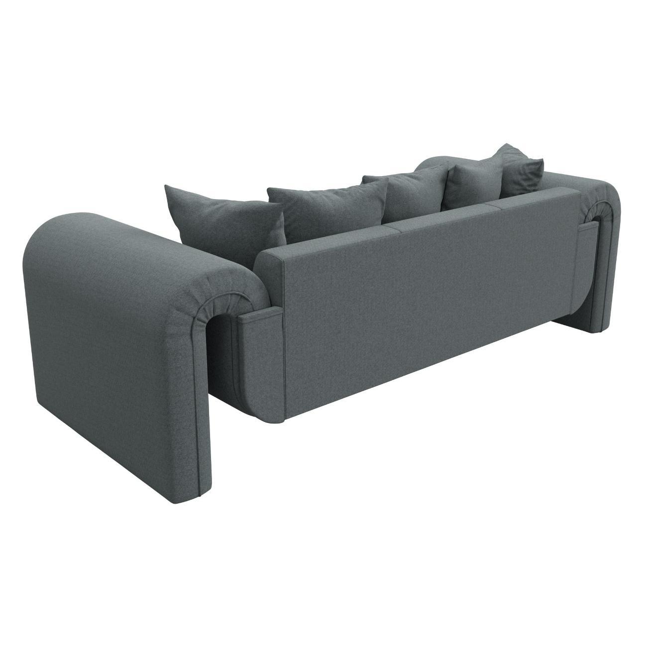 Диван Лига Диванов Волна рогожка Амур серый