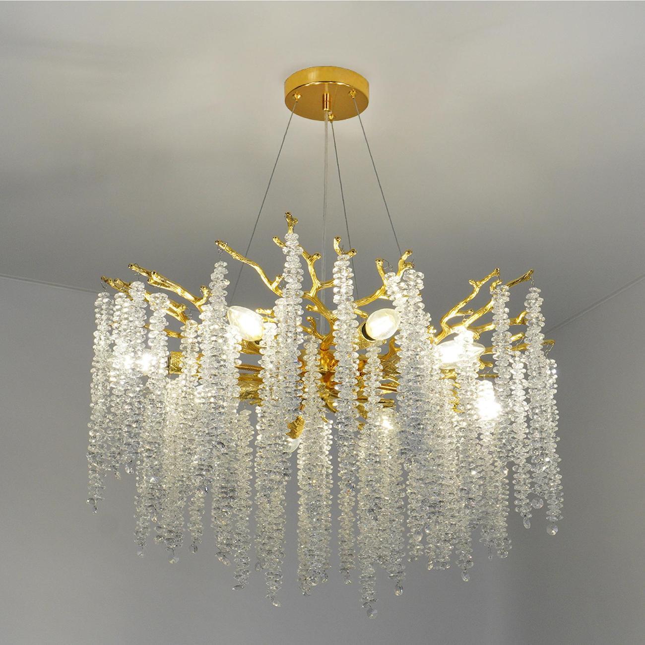 Люстра Estares ROXANA 65 E14х8 R-600x1200-GOLD/CRYSTAL-220-IP20