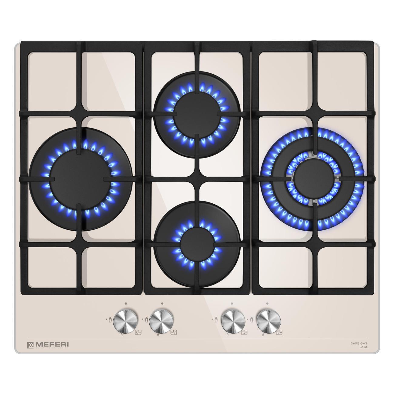Встраиваемая газовая панель независимая MEFERI MGH604BG GLASS ULTRA фото