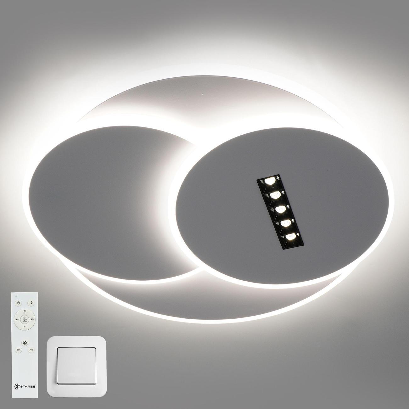 Люстра Estares STERREN 95W 3R 5DL-RC-495x55-WHITE/BLACK фото