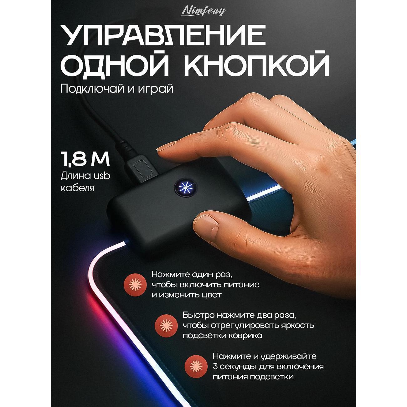 Коврик для мыши Nimfeay RGB80/30