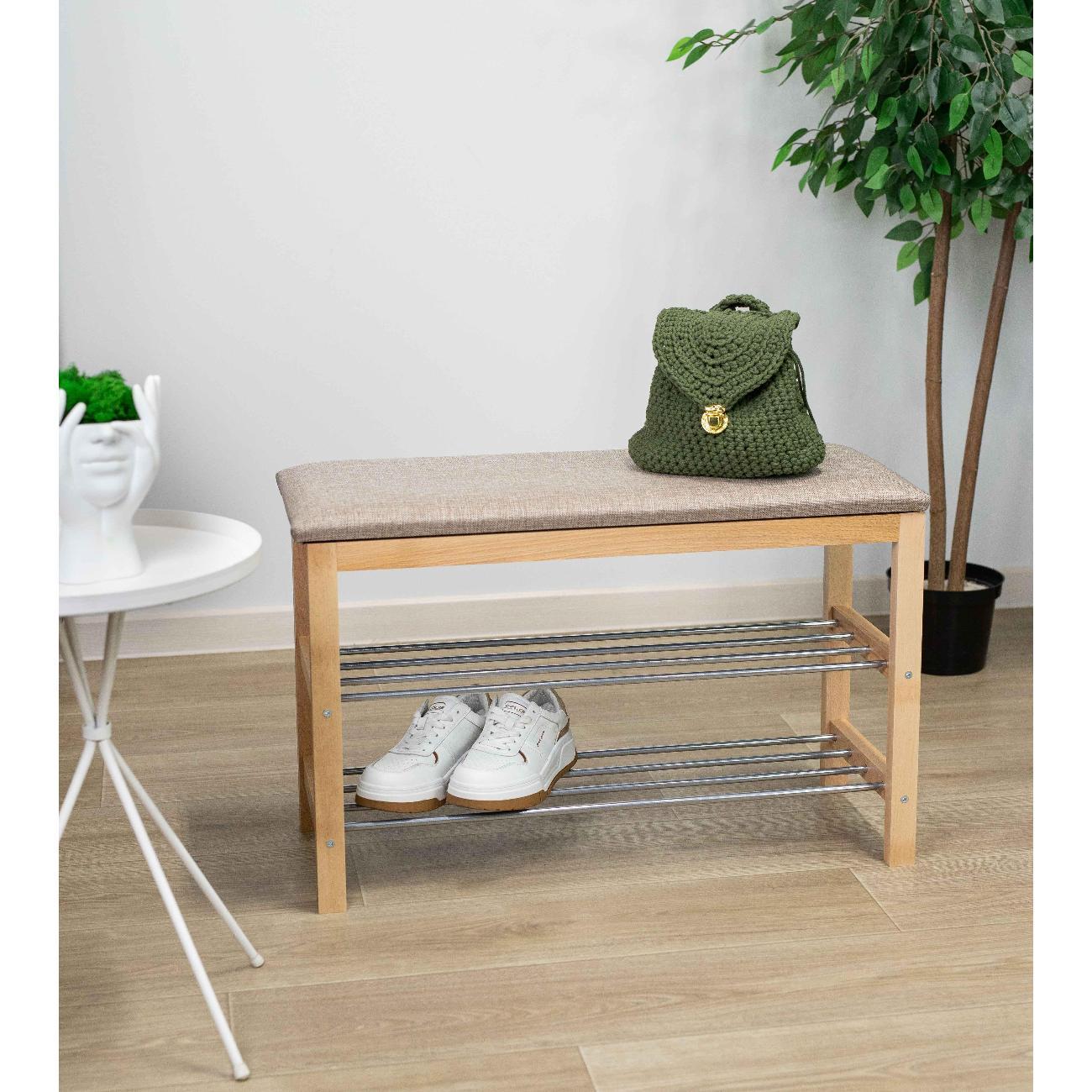 Банкетка Sheffilton SR-0628 прозрачный лак/кедровый