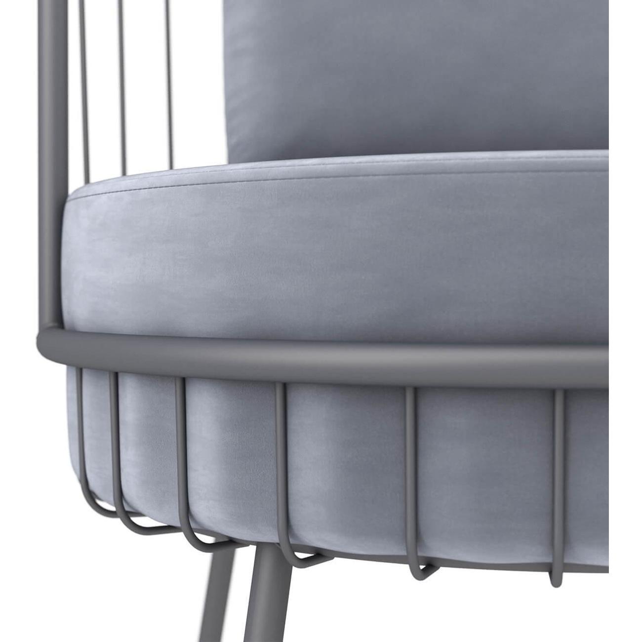 Диван Sheffilton SHT-SF8 стальной серый/графит муар