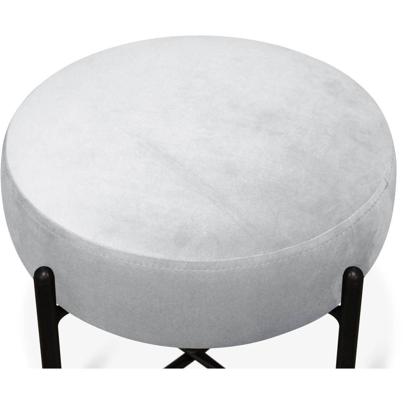 Пуф Sheffilton SHT-B4 серое облако/черный муар