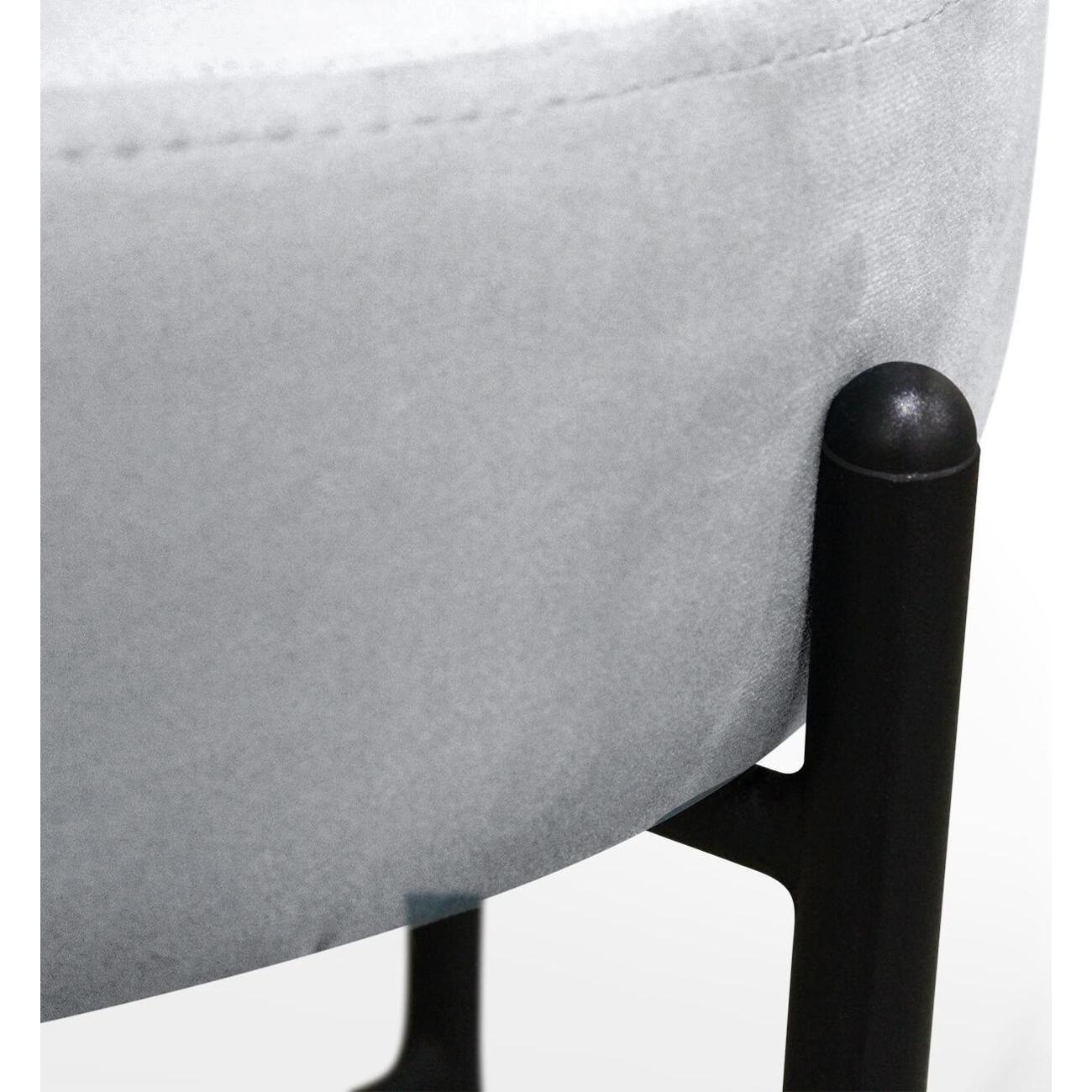 Пуф Sheffilton SHT-B4 серое облако/черный муар