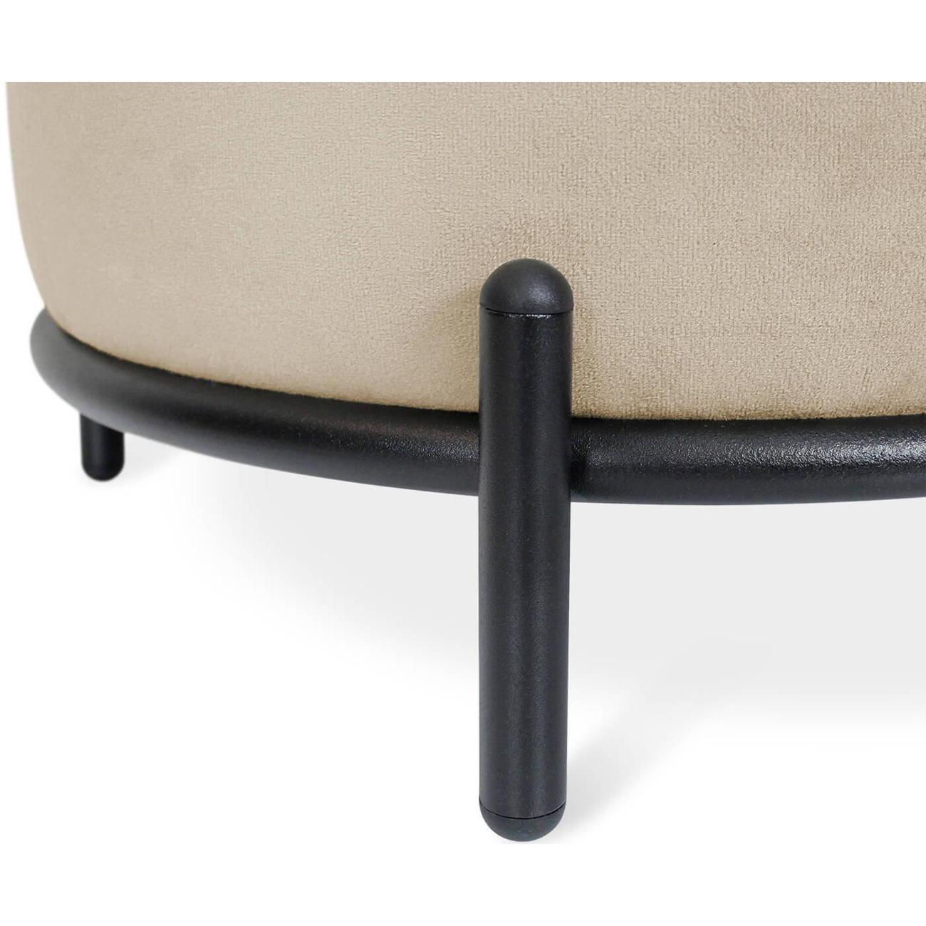 Пуф Sheffilton SHT-B6 ванильный крем/черный муар