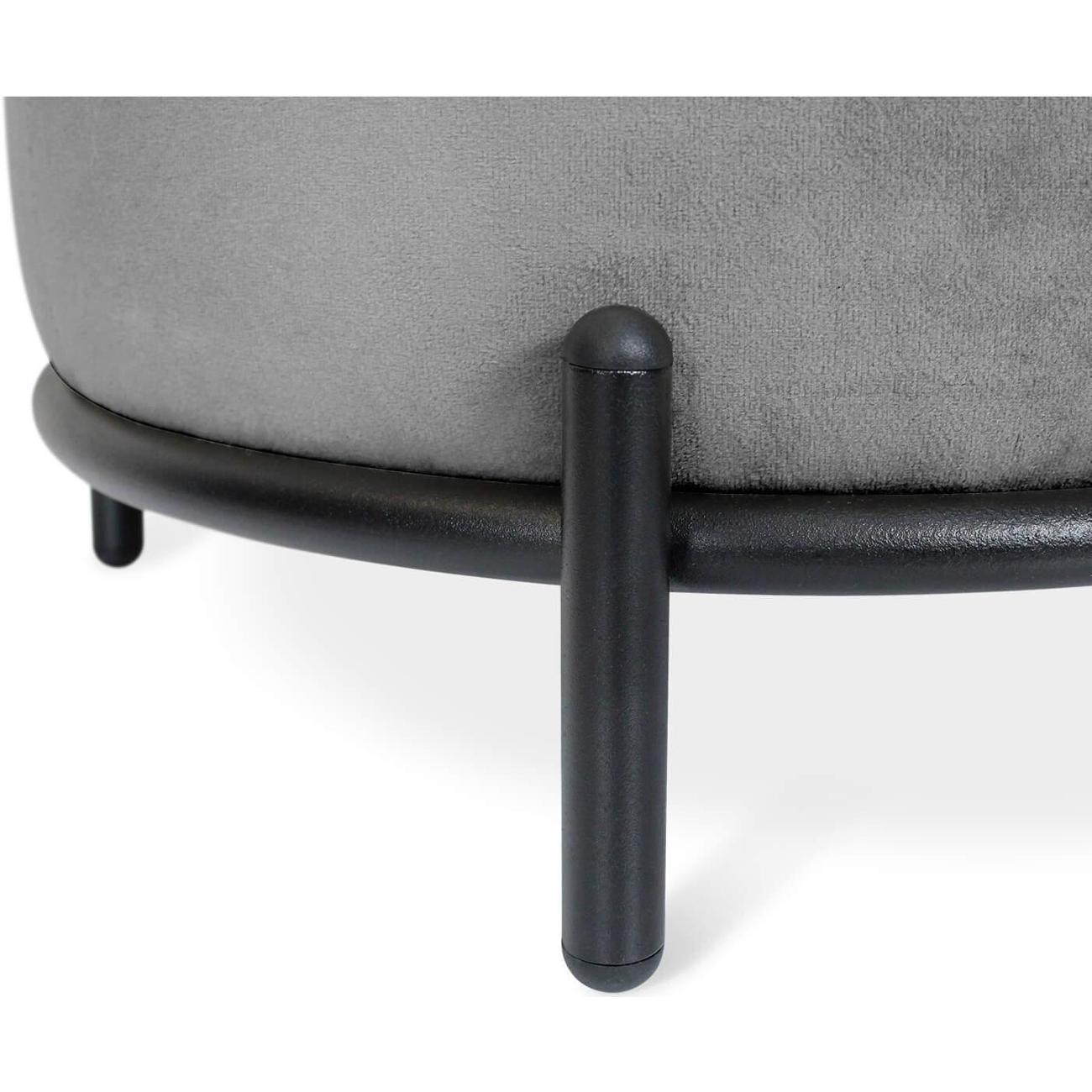 Пуф Sheffilton SHT-B6 угольно-серый/черный муар