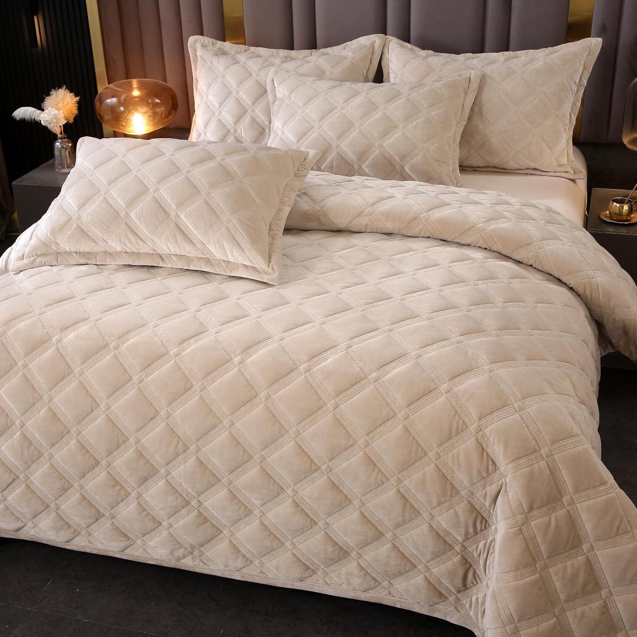 Покрывало OKSIHOME Покрывало 220х240см велюровое стеганое