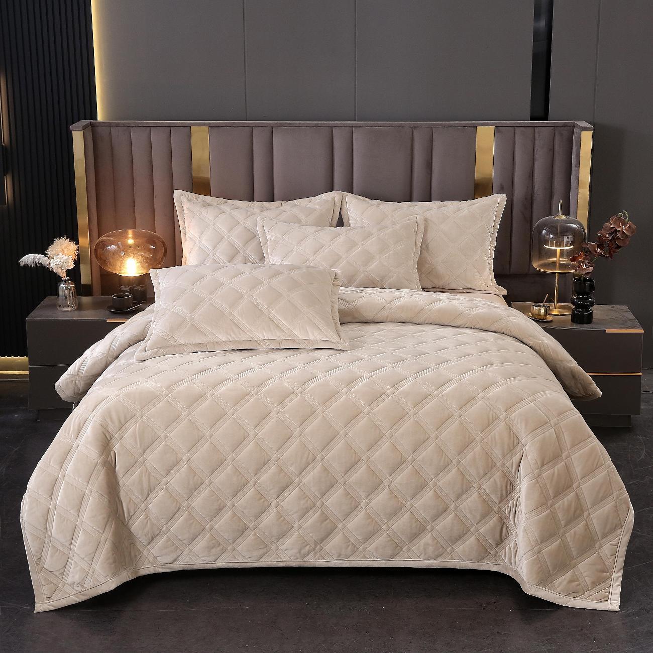 Покрывало OKSIHOME Покрывало 220х240см велюровое стеганое