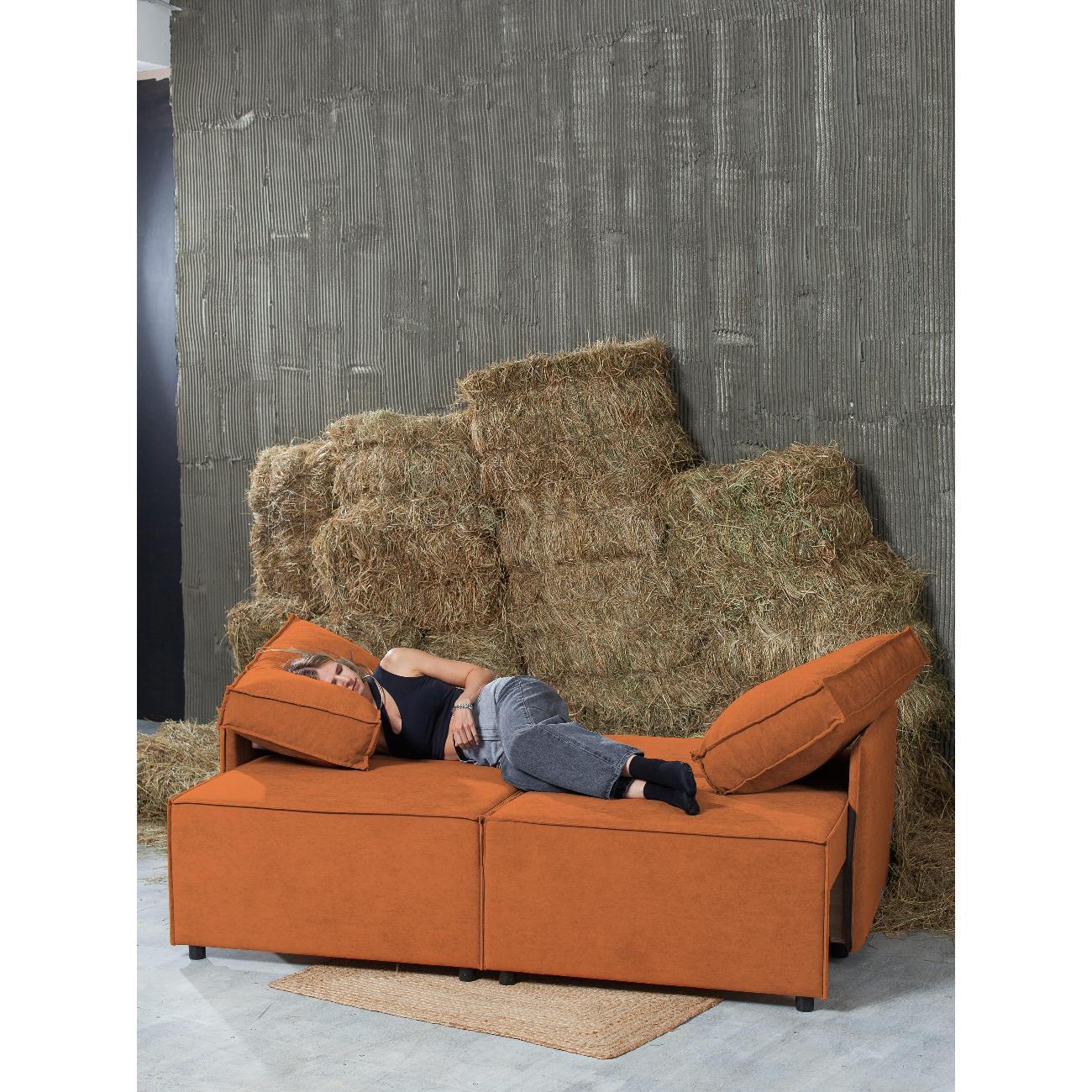 Диван CityHD Виго-2 оранжевый