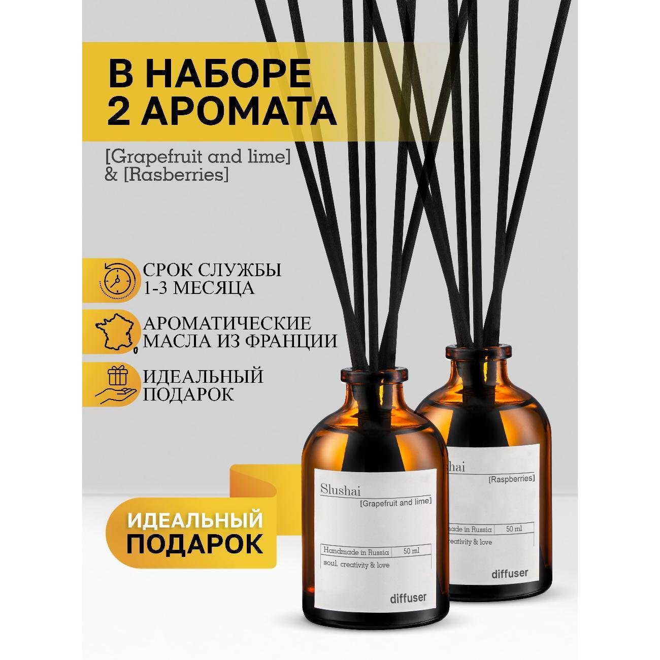 Ароматический диффузор Slushai Грейпфрут & Лайм и Малина