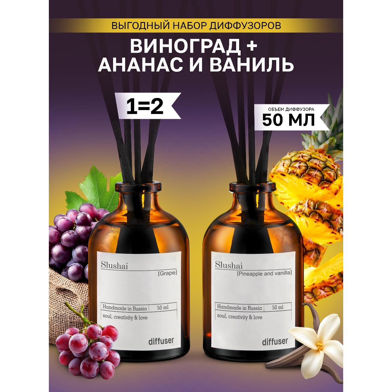 Ароматический диффузор Slushai Виноград & Ананас и ваниль
