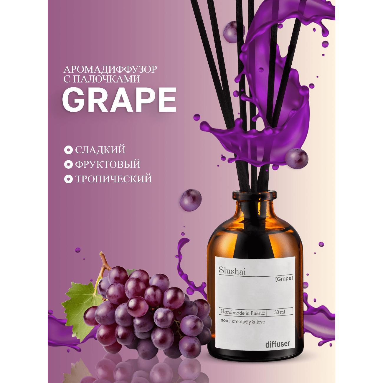 Ароматический диффузор Slushai Виноград & Ананас и ваниль