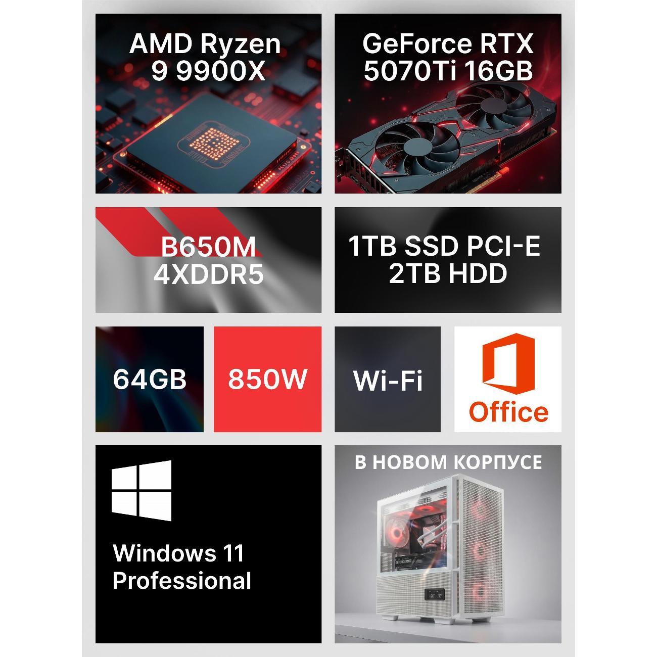 Системный блок Robotcomp Посейдон 2.0 V3 Plus белый