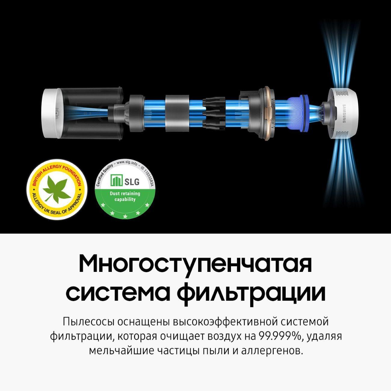 Пылесос ручной (handstick) Samsung VS20B75ACR5/EV Silver