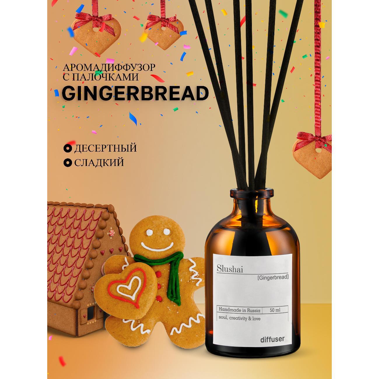 Ароматический диффузор Slushai Имбирный пряник и мандарин