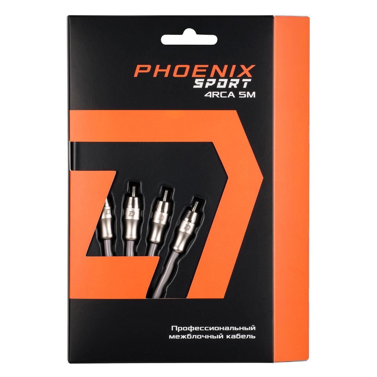 Кабель для автоакустики DL Audio Phoenix Sport 4RCA 5M