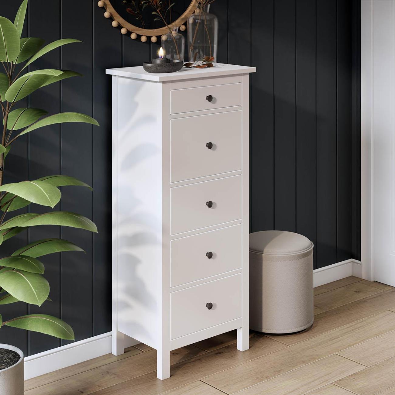 Комод Лузалес КЫМОР 5 ящ 58х131х40 белый