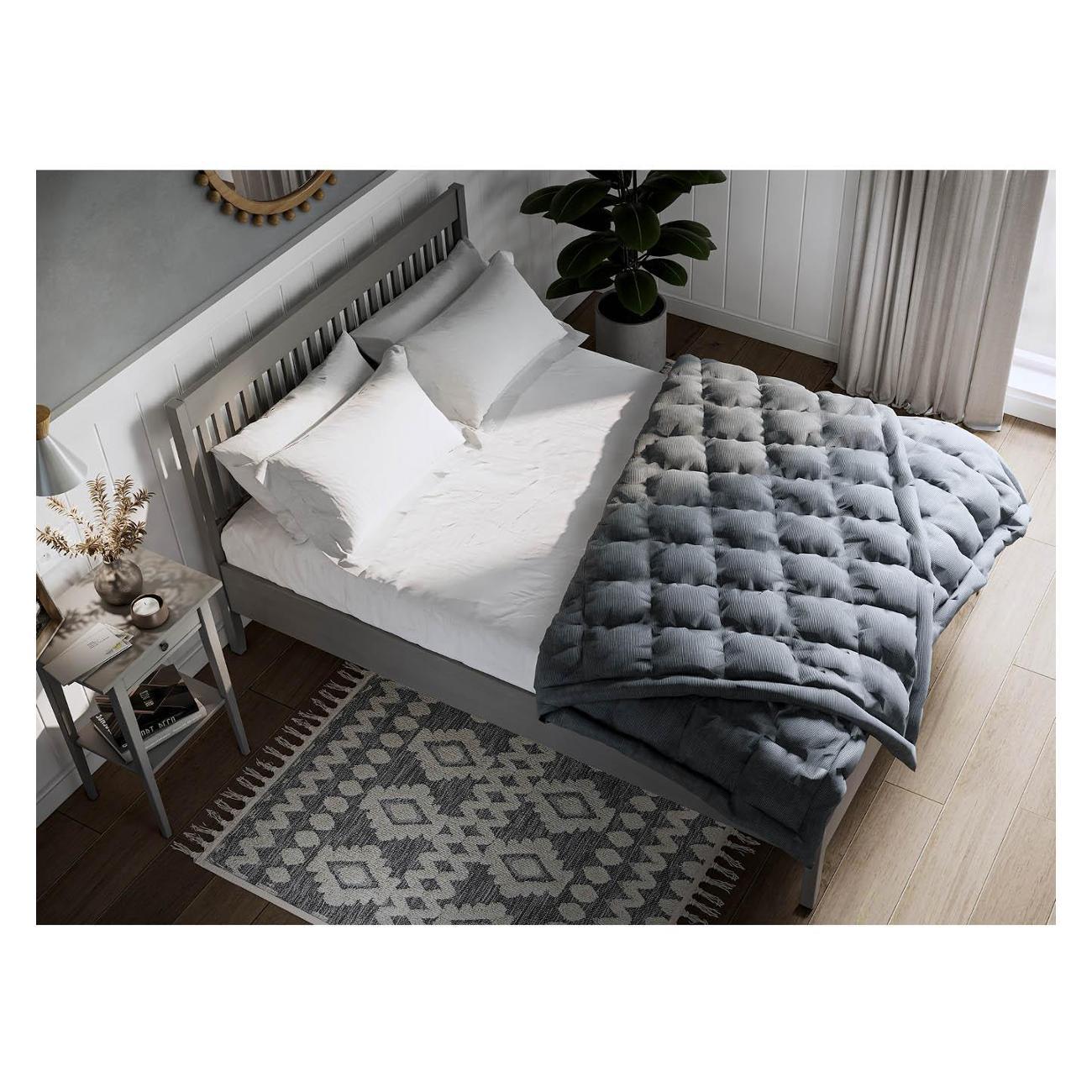 Кровать Лузалес ИЛЕКСА 140x200 серый