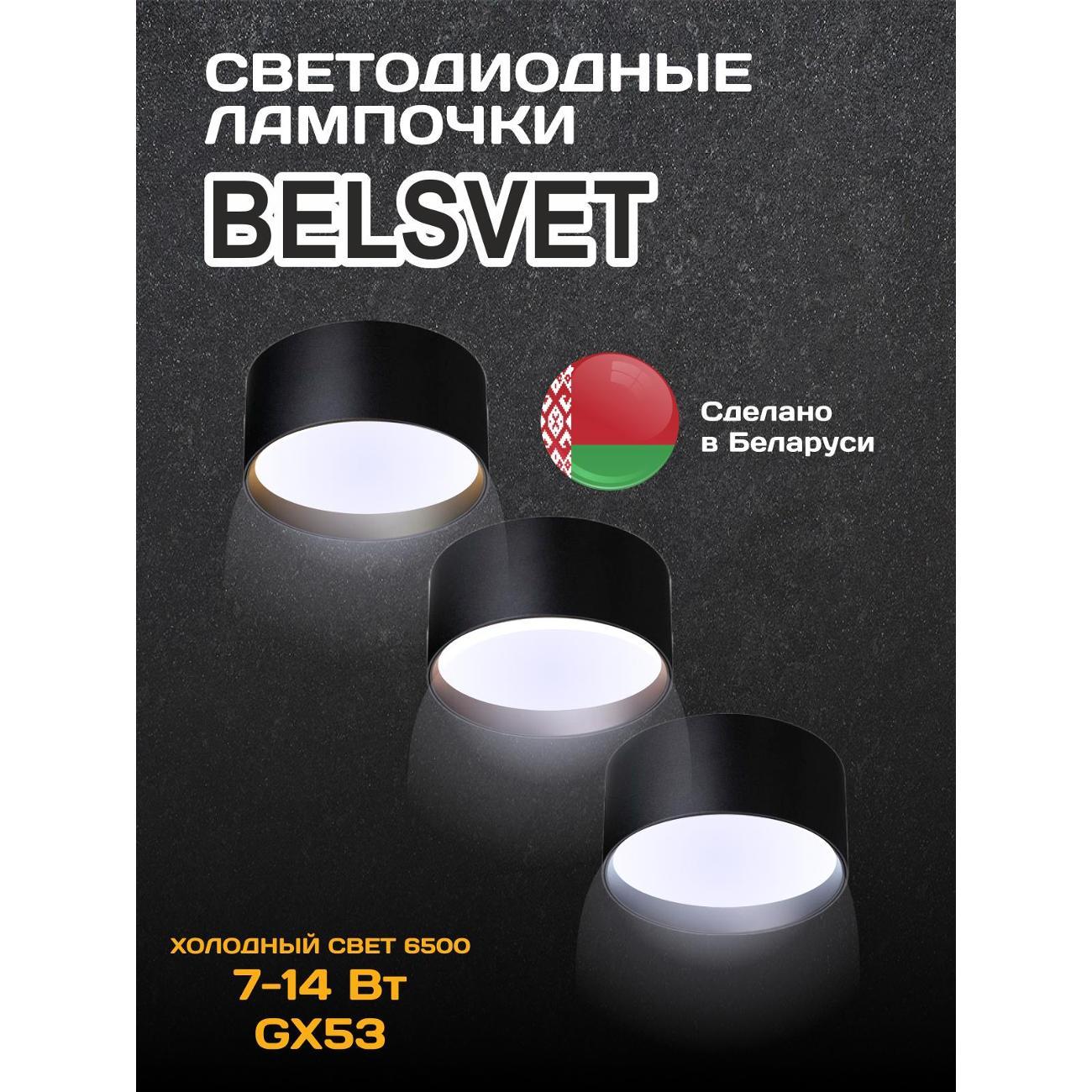 Лампа LED BELSVET LED-M T75 12 W 6500K GX53, комплект 5 шт