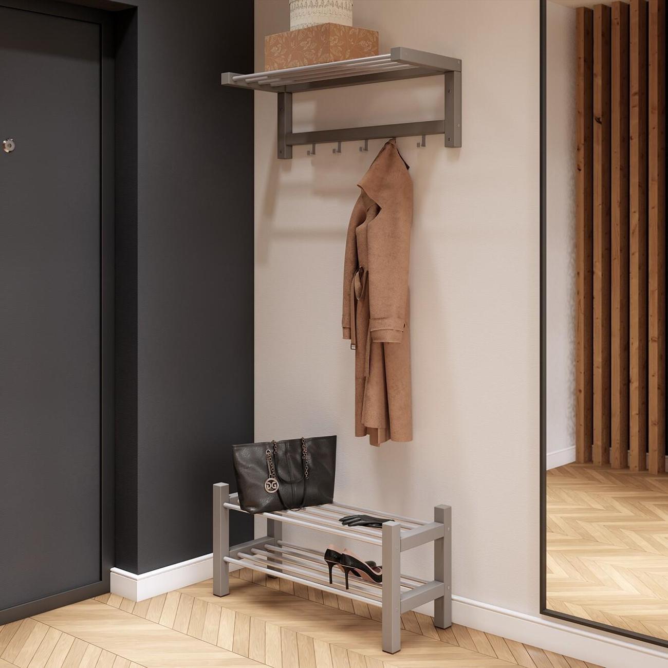 Обувница Лузалес МИЧА 82х32 серый