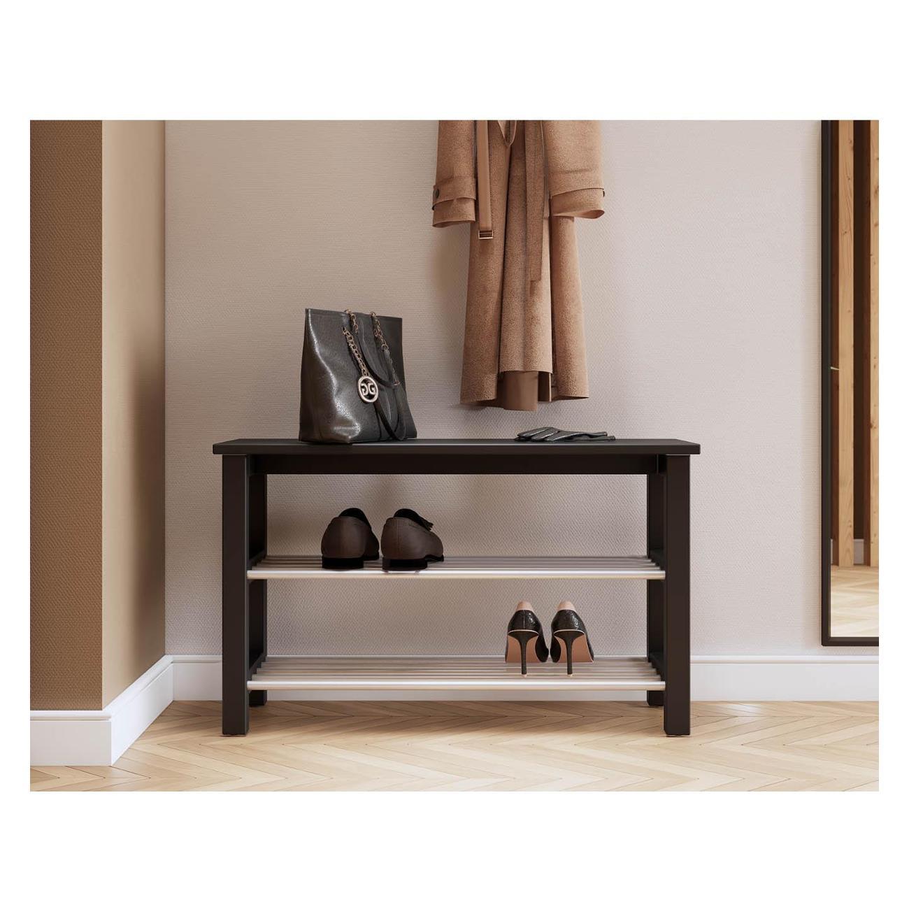 Обувница Лузалес МИЧА с местом хранения 85х34 черный