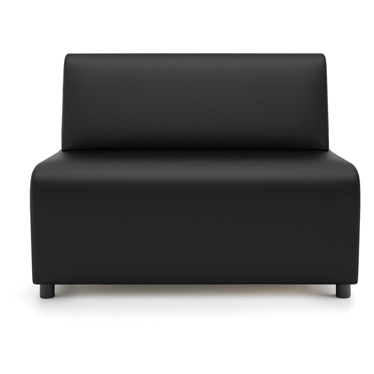 Диван Monofix БАФФ, черный, экокожа 100х77х53 см
