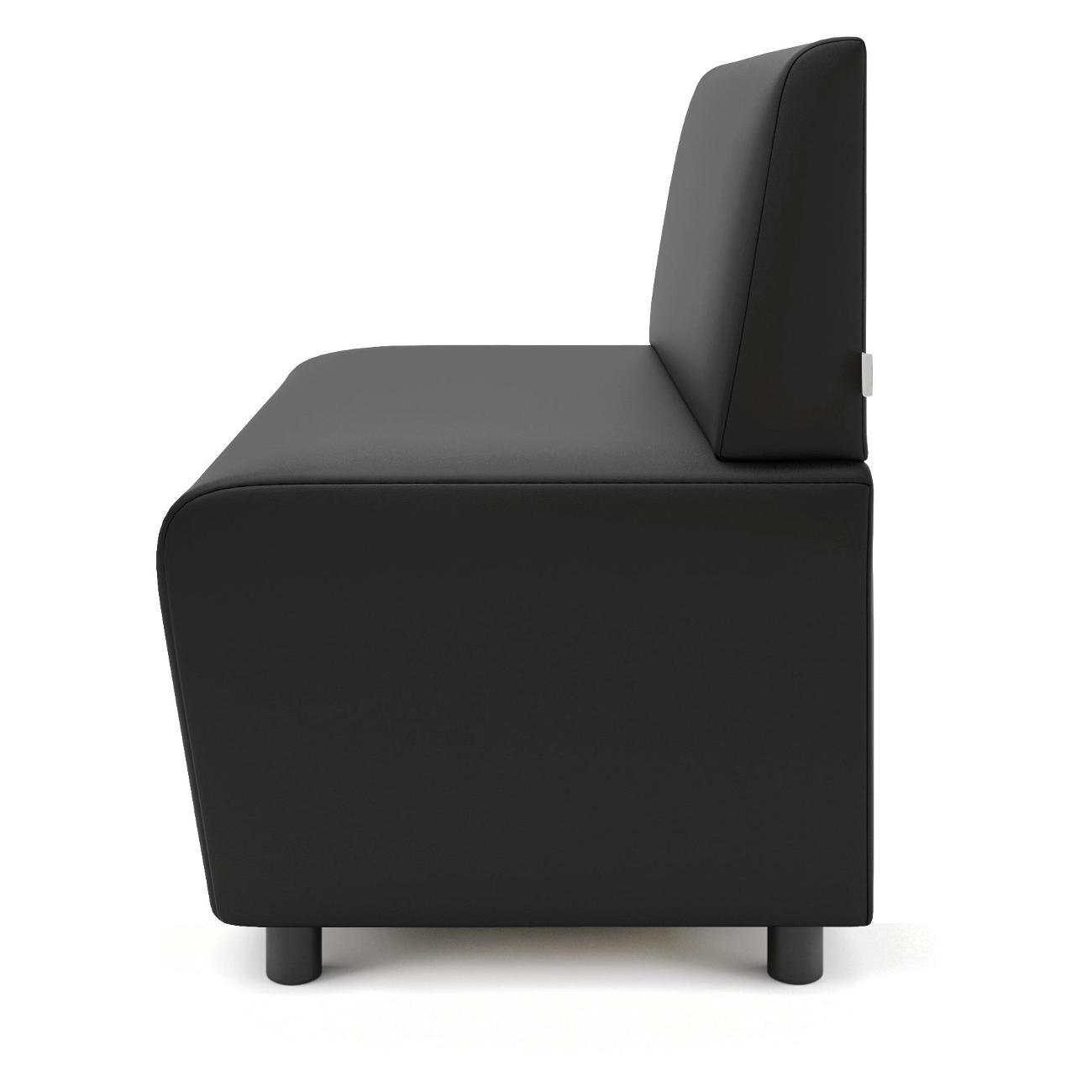 Диван Monofix БАФФ, черный, экокожа 100х77х53 см