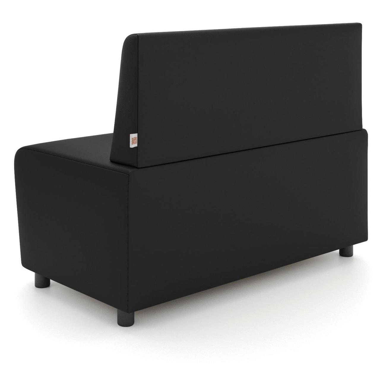 Диван Monofix БАФФ, черный, экокожа 100х77х53 см