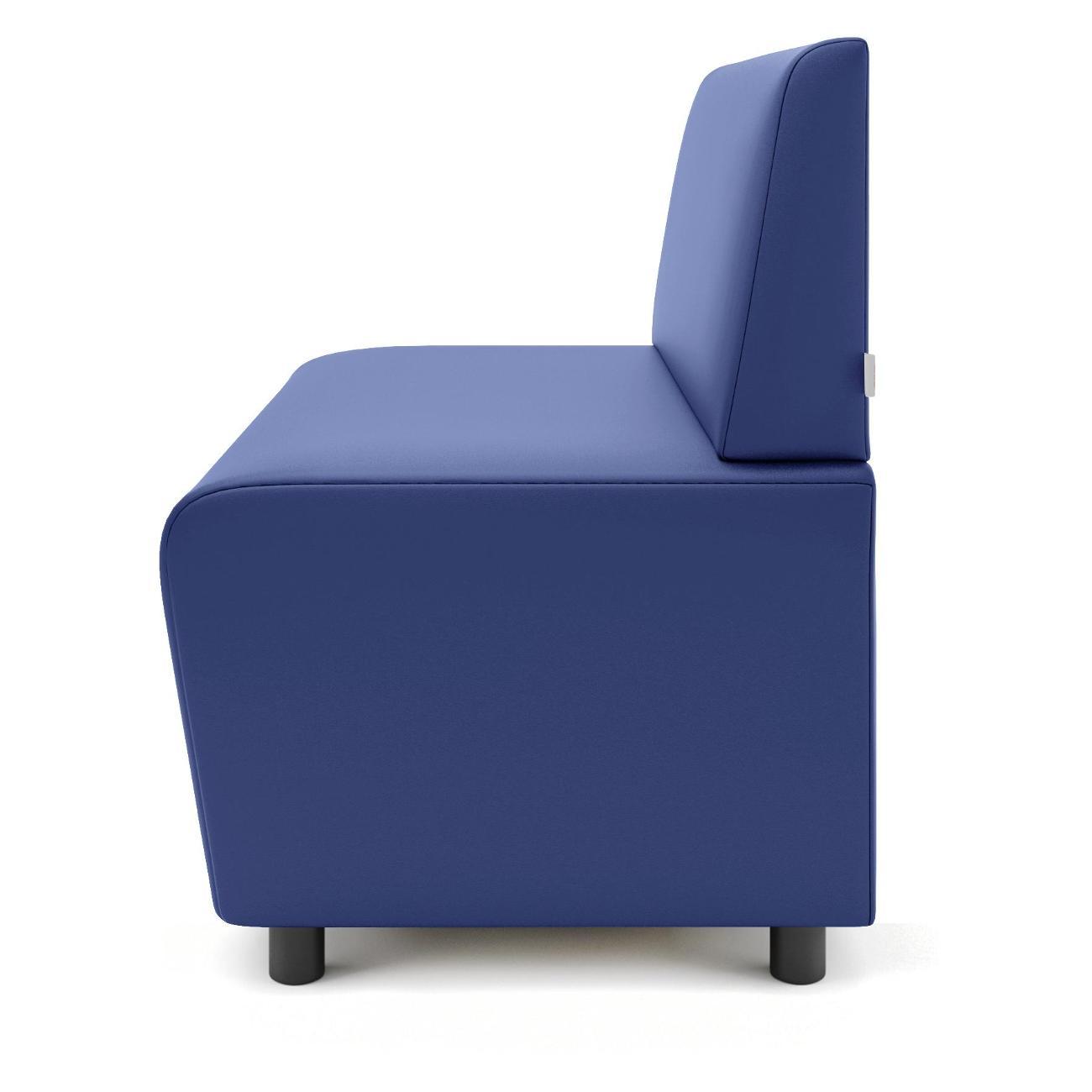 Диван Monofix БАФФ, экокожа, синий, 100х53х77