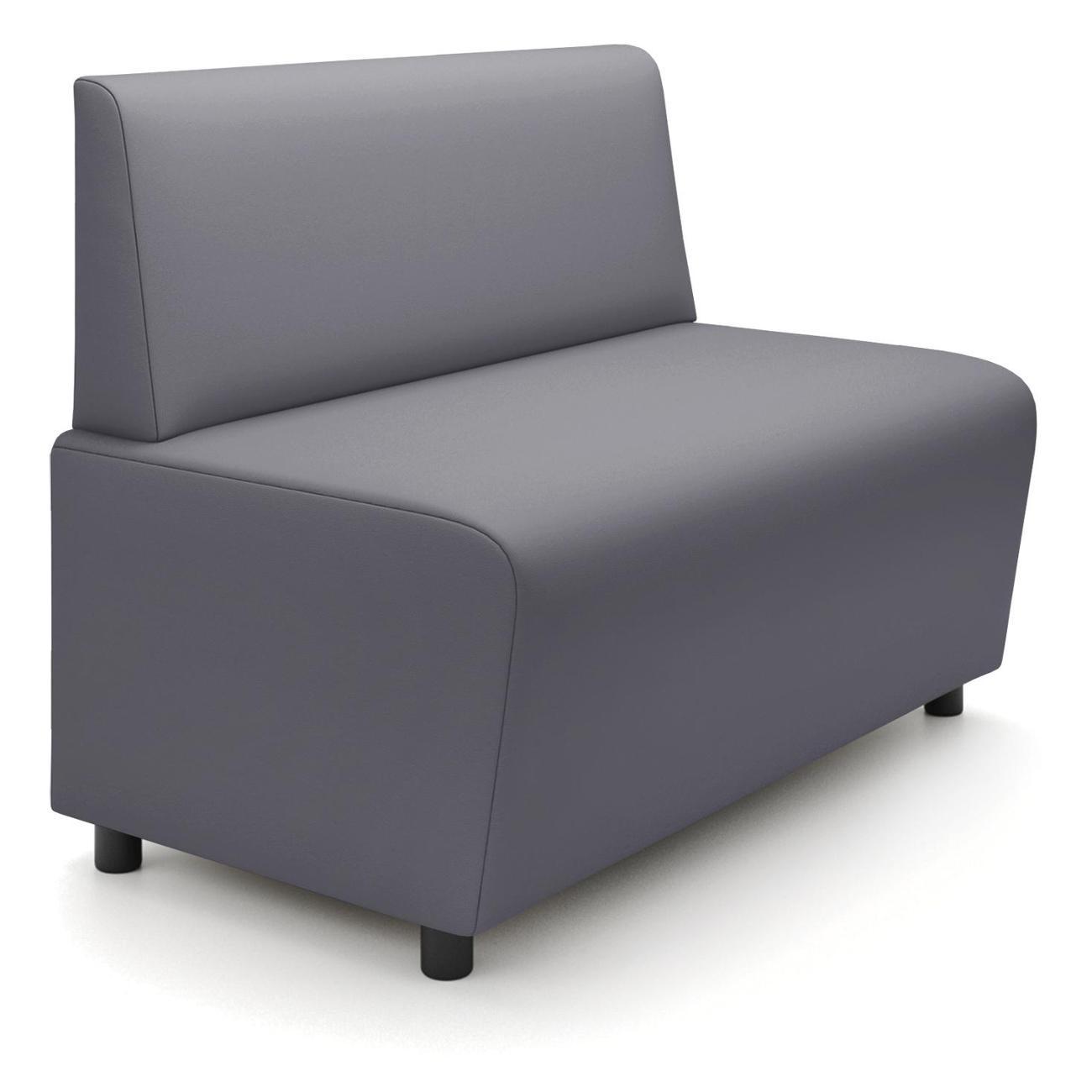 Диван Monofix БАФФ, экокожа, серый, 100х53х77