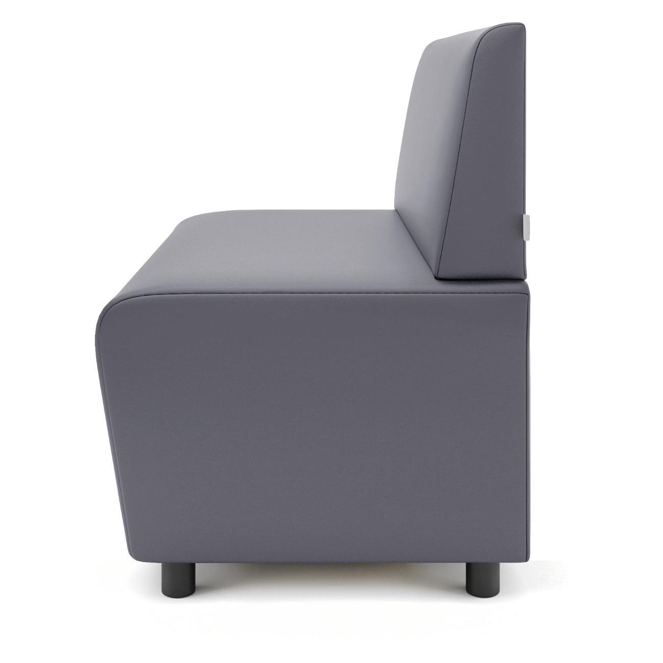 Диван Monofix БАФФ, экокожа, серый, 100х53х77