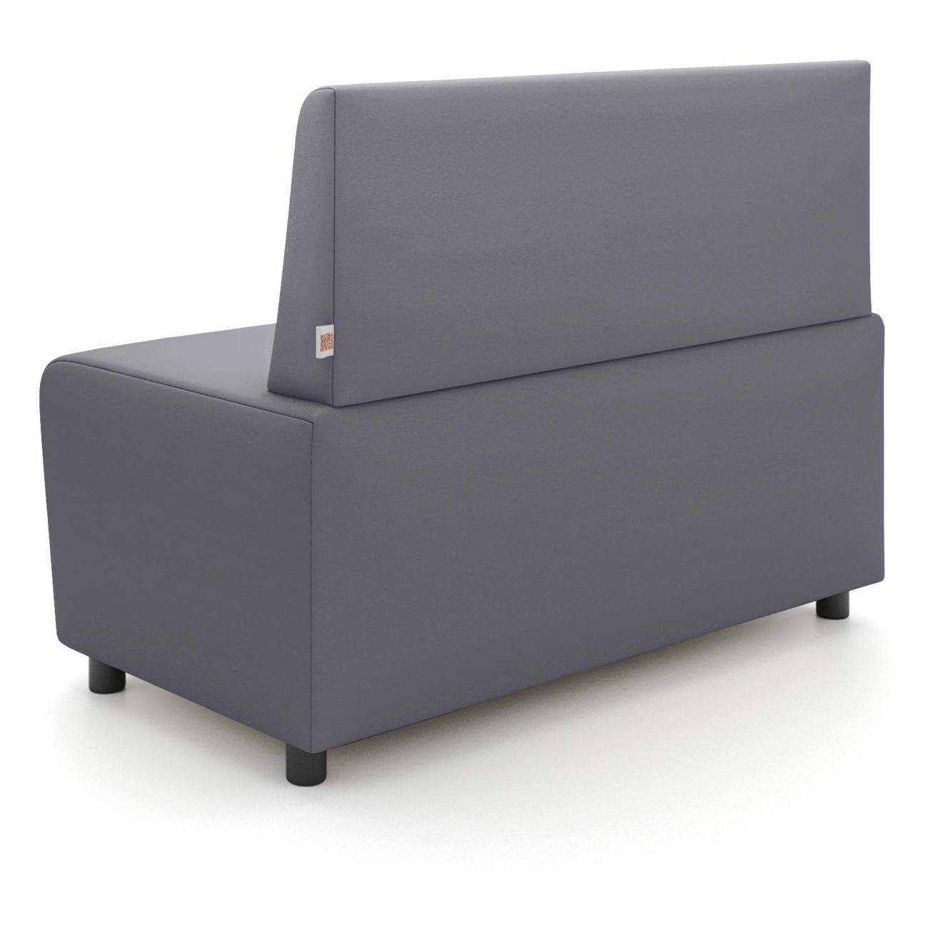 Диван Monofix БАФФ, экокожа, серый, 100х53х77