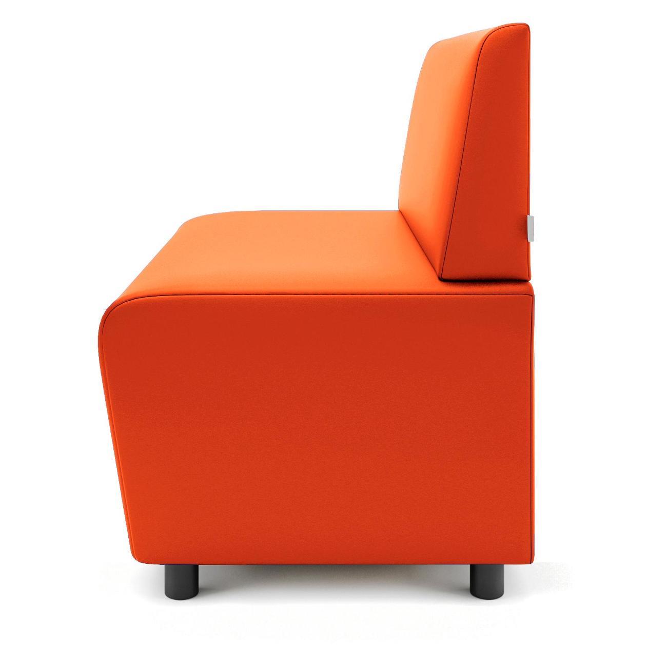 Диван Monofix БАФФ, экокожа, оранжевый, 100х53х77