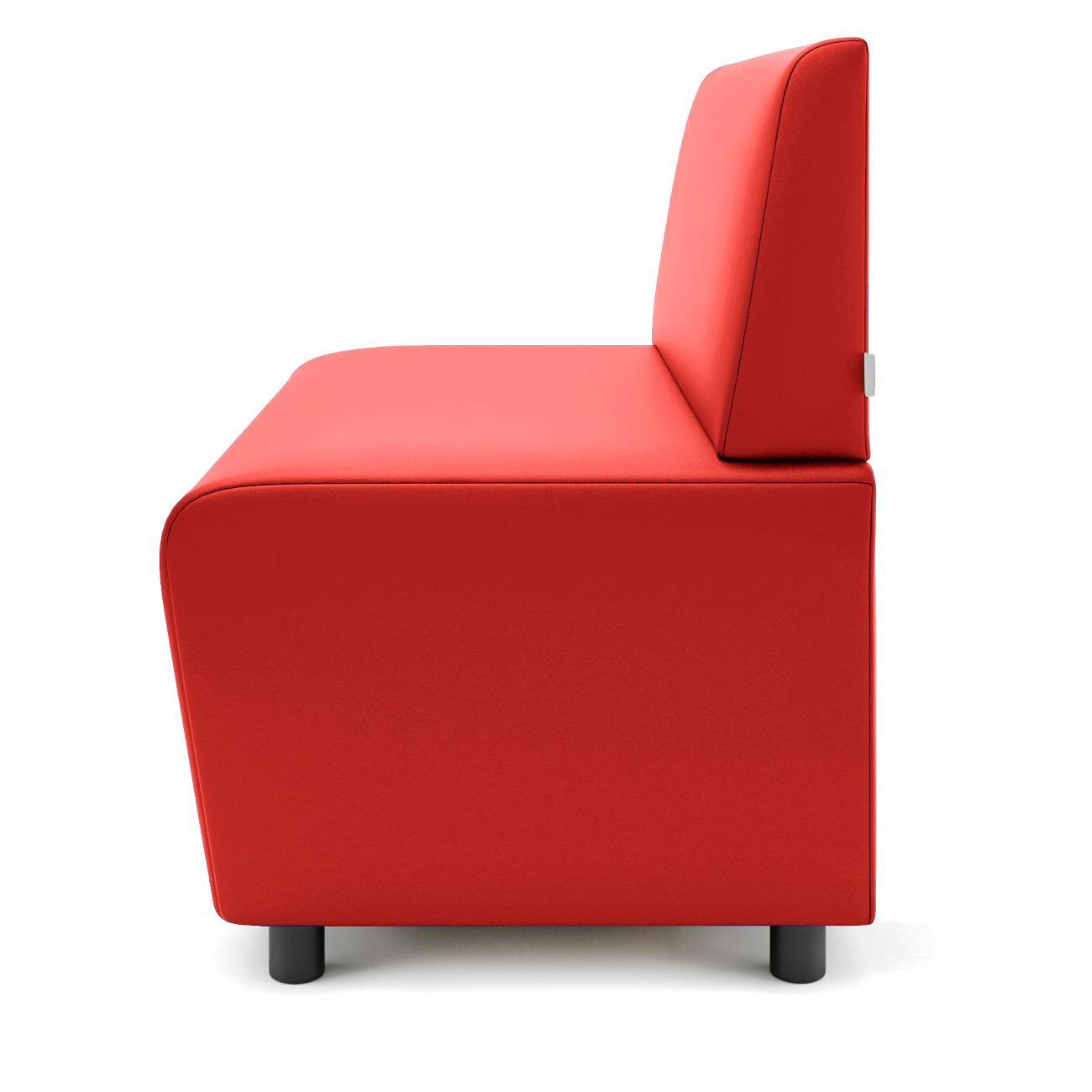 Диван Monofix БАФФ, экокожа, красный, 100х53х77