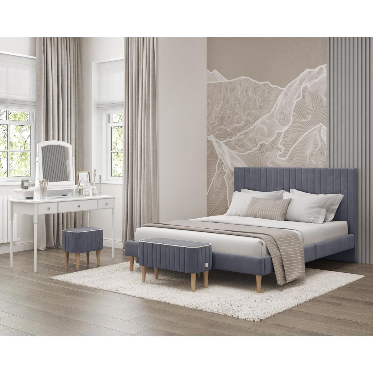 Кровать Monofix АММА, 140х200, серый (№32)