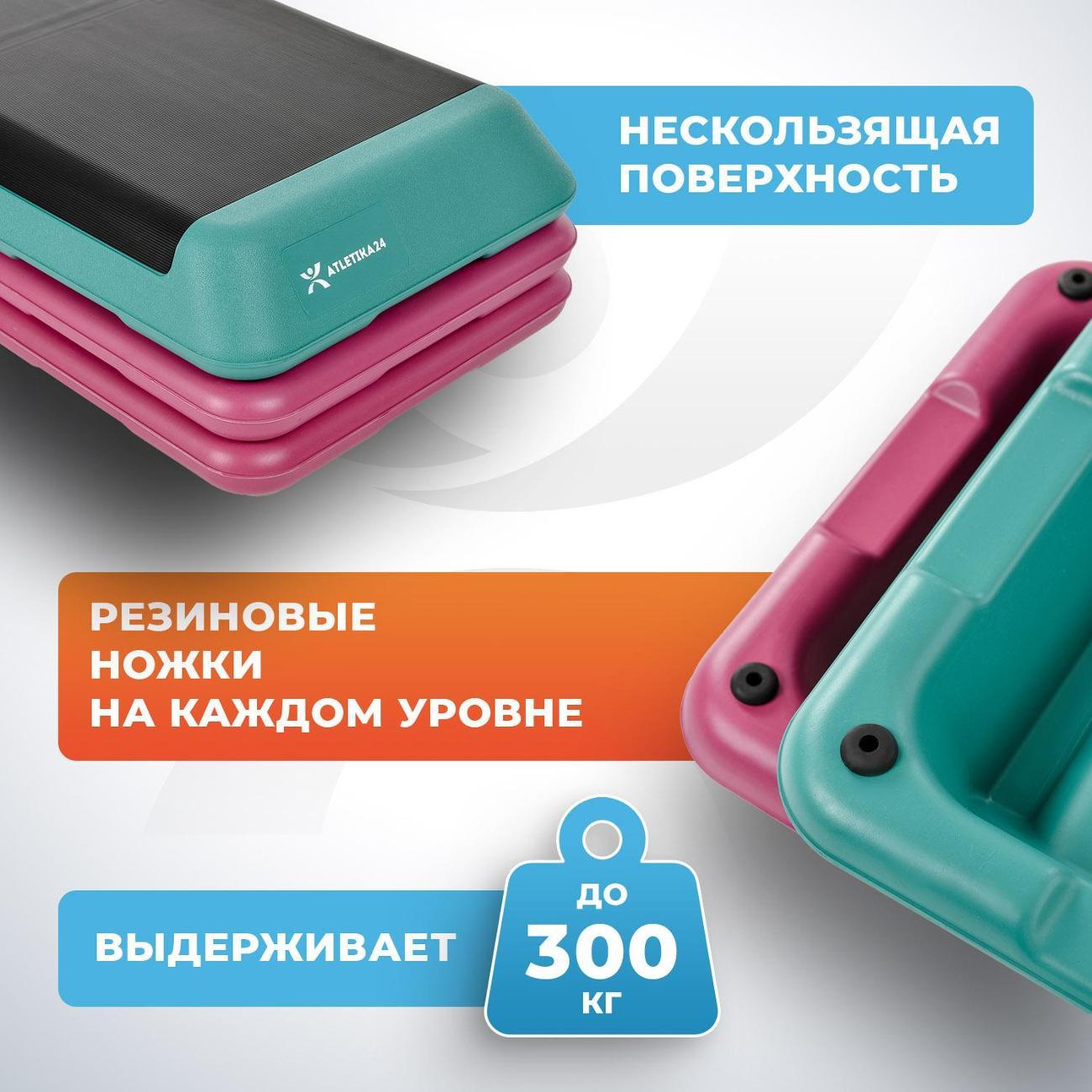 Степ-платформа Atletika24 AT176 бирюзовый
