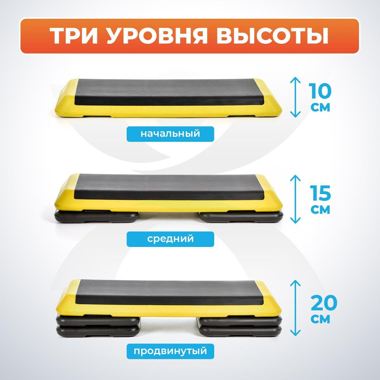 Степ-платформа Atletika24 AT176 желтый